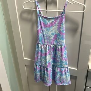 Girls tie dye spaghetti strap dress